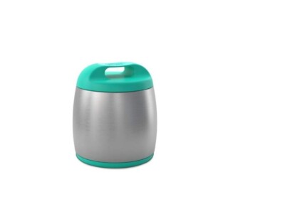 Chicco Thermobehälter für Nahrung, Thermosflasche aus Edelstahl für Kinder,Grün