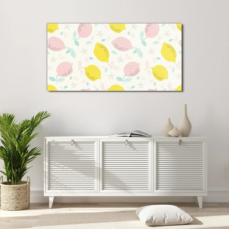 Glasbilder Wandbild Druck auf Glas 120x60 Bild Natur pflanzen Zitrone Blüten - Bild 3 von 4