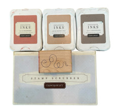 Close to My Heart Lot 5 Rubber Stamp Ink Swivel Lid Pads Scrubber Stamp J220