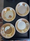 Vintage Fire King Peach Lustre Leaf Soup Bowl Set of 4