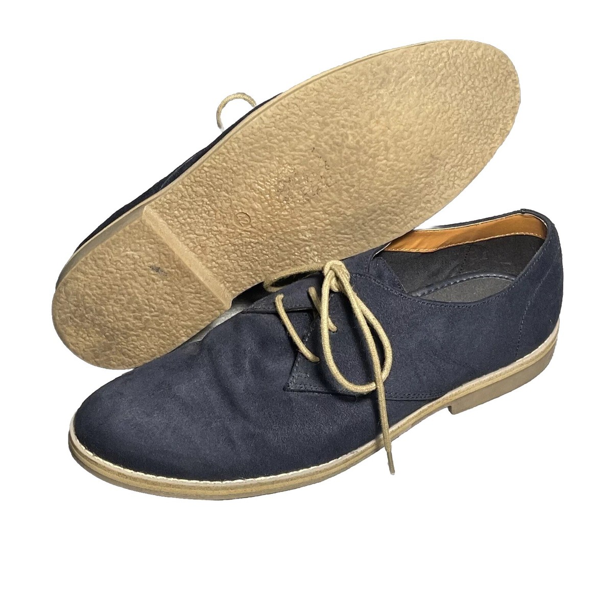 H&M Navy Suede Derby Shoes H&M Derby Shoes Mens Shoes Size 10.5 Black Suede Lace Up  main image 3