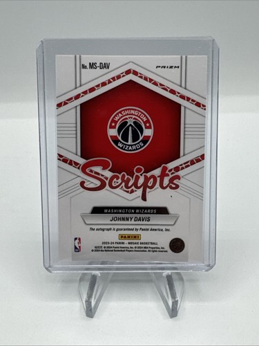 2023-24 Panini Mosaic Johnny Davis Scripts Auto #MS-DAV Wizards - Picture 2 of 2