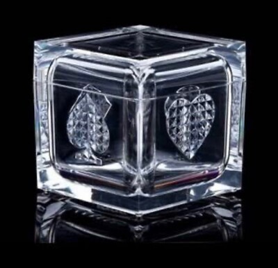 Grainware William Bounds Clear Lucite Acrylic POKER Ice Bucket Cards -New in Box