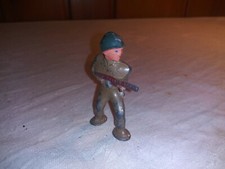 Vintage Barclay Podfoot WWII Style Machine Gunner Toy Soldier