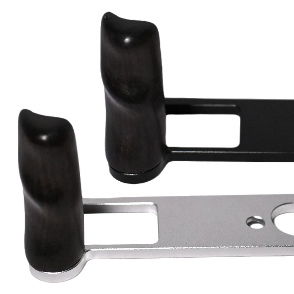 Empuñadura de mano madera de ébano tipo L soporte trípode cabeza de bola placa base para película NIKON F2 Foto 4 de 4