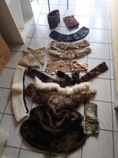 VINTAGE Mantelkragen Stulpen Echtpelz Lammfell u.a. 16 Teile aus Nachlass