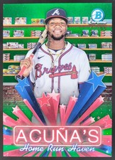 2025 Bowman Ronald Acuna Jr. Hobby Stars Chrome Green Refractor /99 Braves PG