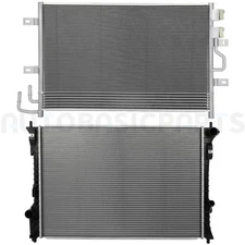 Aluminum Radiator & AC Condenser Cooling Kit For 2010 2011 2012 Ford Flex