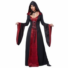 Gothic Robe Elegant Vampiress Vampire Vampires Medieval Witch Womens Costume S