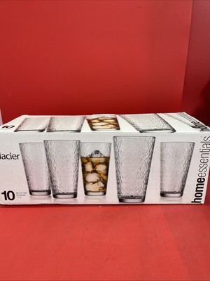 Home Essentials Glacier Glasses Set 10 Coolers 17oz