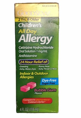 GoodSense Children s All Day Allergy Bubble Gum SEALED Exp 01/2027