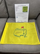 JACK NICKLAUS Signed MASTERS Tournament Flown flag w/years won JSA COA LOA