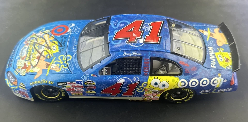 Casey Mears  #41 Target / SpongeBob SquarePants  2004 Intrepid Elite Signed - Image 2 of 3