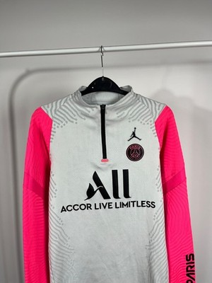 Nike PSG Jordan Vaporknit Drill Top Pink Grey Quarter-Zip S CW1384
