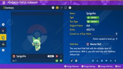 Pokemon Scarlet and Violet PSV - Shiny 6IV Sprigatito
