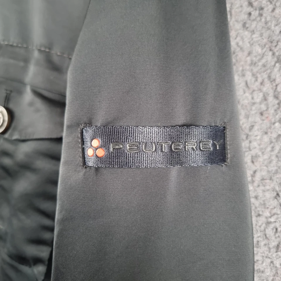 PEUTEREY Jacket Mens L Large 50 Black Goose Down Field Coat Military Collared - Image 3 of 4