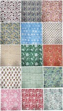 Cotton Dinner Napkins Hand Block Printed Kitchen Table Reusable Cloth Napkins