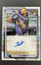2024 Bowman Chrome Prospect Autographs Juan Baez #CPA-JBA Speckle Refractor /299