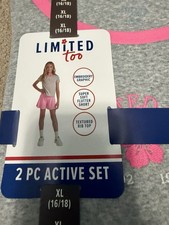 Limited Too Girls Short Sleeve Tee and Pink Short Active Set - Size: XL 16-18 