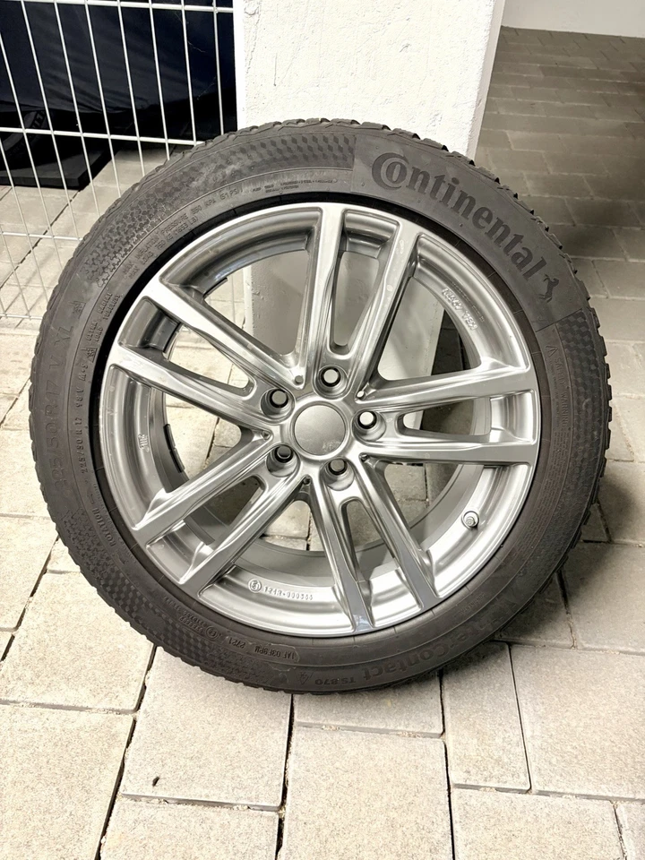 4x Rial X10 Alufelgen 7,5x17 metal grey (17 Zoll) mit Winterreifen Für BMW 3er - Bild 4 von 4