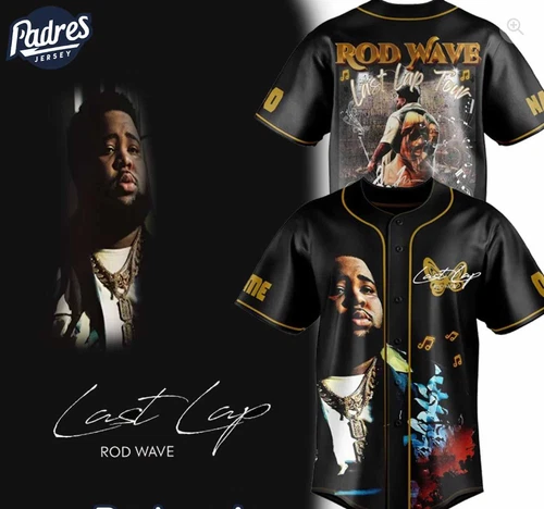 Rod Wave Last Lap Tour Adult Baseball Jersey