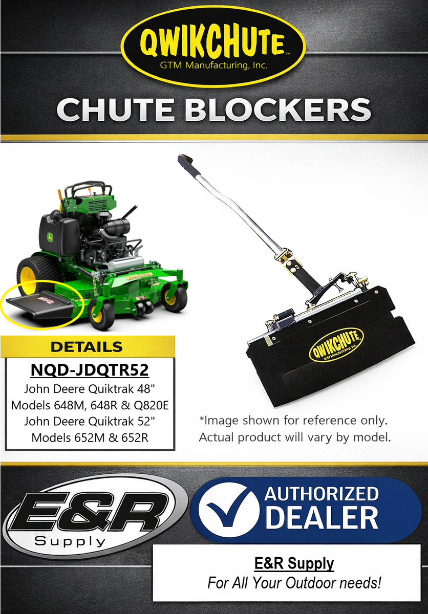 HARD SHOT ハードショット PC-9801 5インチ 2HD ビリヤード Qwikchute Chute Blocker for John Deere QuikTrak 600R Series 48