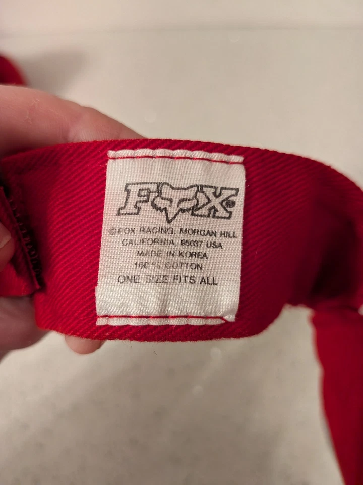 Fox Racing 45 Adjustable Visor HAT/CAP Red/White ONE SIZE - Image 4 of 4