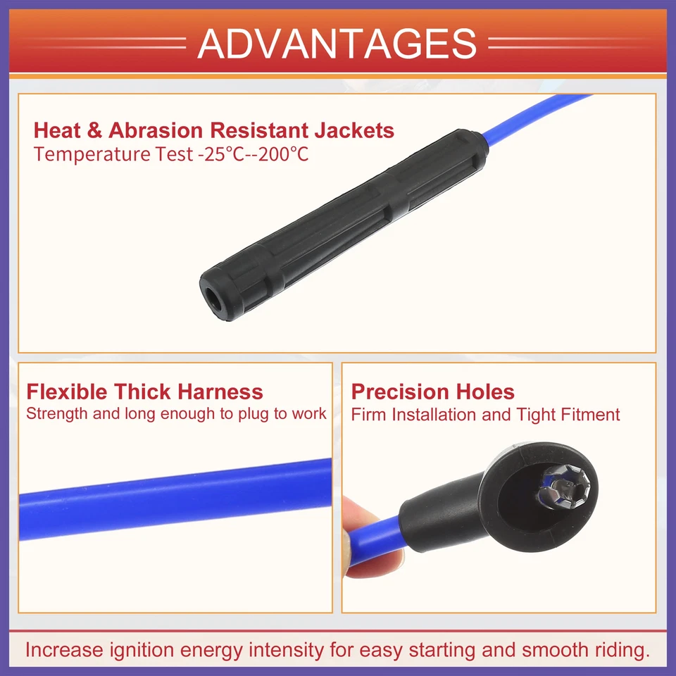 224500W025 6 piezas bujía cable bobina de encendido cable para Nissan Pathfinder 1996 Foto 4 de 4