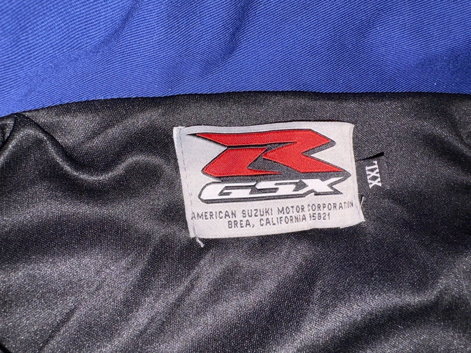 Vintage Suzuki GSX-R Mens Blue Full Zip Jacket  Size 2XL image 3