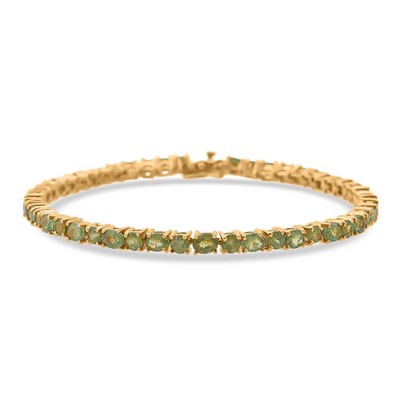Demantoid Garnet 9.85 ctw Evergreen Elegance Bracelet in 18K Vermeil Yellow