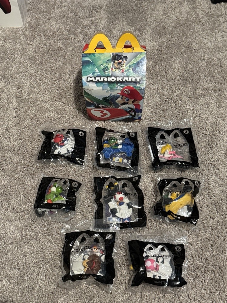 McDonalds Happy Meal Super Mario Kart Complete Set 1-8 2022 Toys