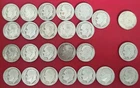 25 Circulated Uncertified Mixed 1940s Roosevelt Dimes 90% Silver Estate Find S14