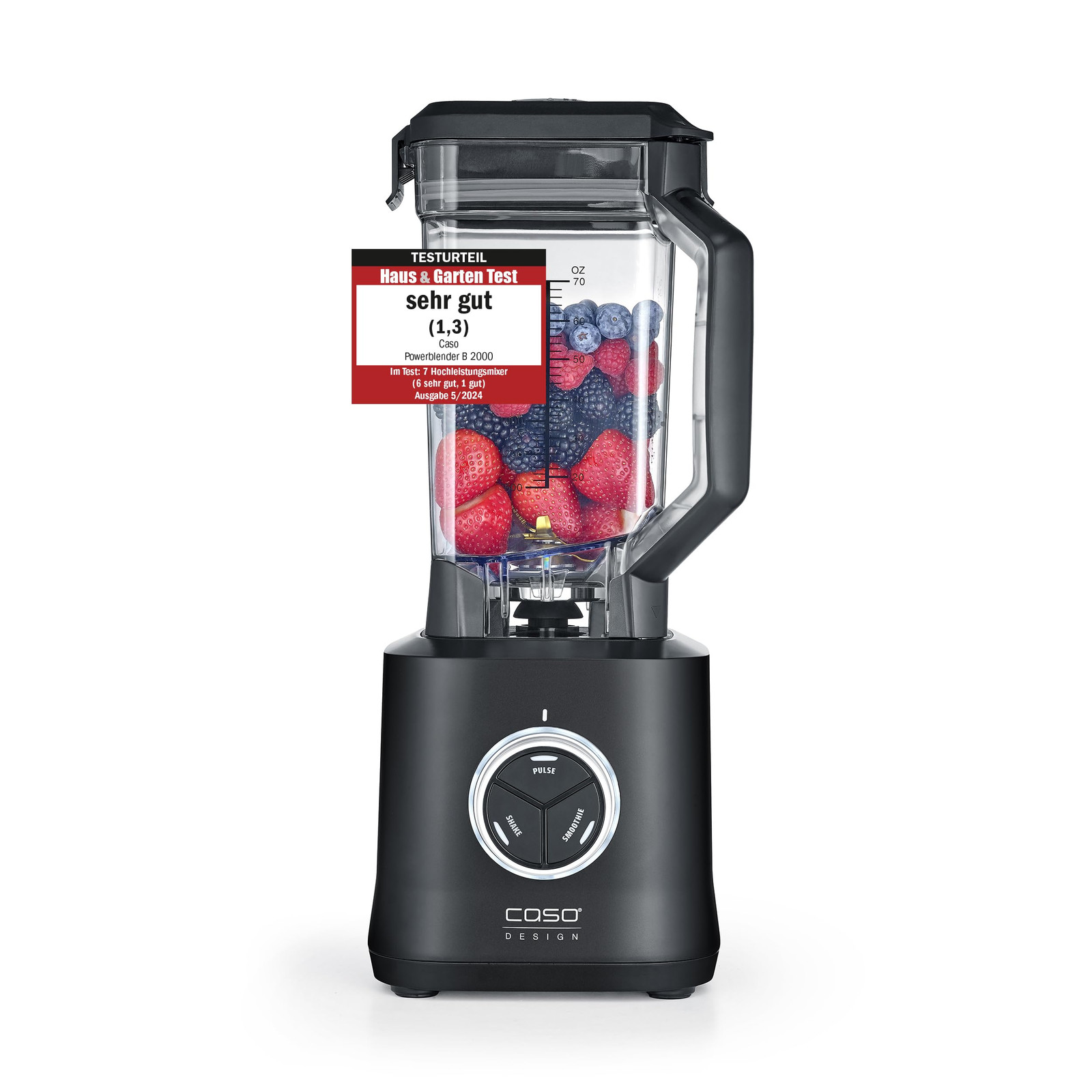 CASO Power Blender B 2000 - Frullatore a tazza professionale, 30.000 (g5r)