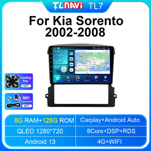 2K QLED Android Auto For KIA Sorento 2002 2003 2004 - 2008 Multimedia Stereo Car - Picture 30 of 48