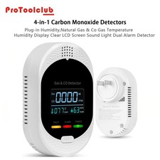 4-in-1 Carbon Monoxide Detector Warning Alarm Sensor LCD Digital Gas Detector US