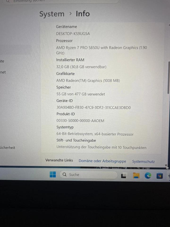 Lenovo ThinkPad T14 G2 · Ryzen 7 PRO 5850U · 32GB · 512GB, Foto 4 von 5