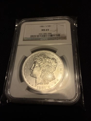 1881-S MS65 Morgan Silver Dollar NGC Certified Gem - Bright White