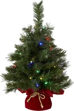 24 in Pre-Lit Majestic Fir Artificial Christmas Tree, 35 Multicolor Lights, 71 T