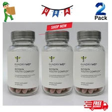 3 (PACK) Gundry MD BioSkin Youth Complex (60 Capsules) Sealed USA free shipping