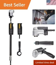 FLEXTORQ Right Angle Drill Attachment, 4-in-1 System, 12-Inch Compact, Straig...