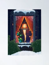 A Christmas Story Movie Poster, Leg Lamp Wall Art