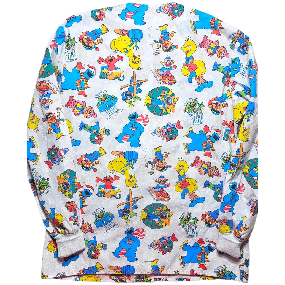 Vintage Sesame Street Exfoliante Manga Larga Enfermera Navidad Invierno Y2K Años 80 UNIFORME S Foto 3 de 4