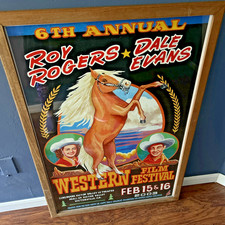 ROY ROGERS DALE EVANS Film Festival 2003 Victorville Ca. Framed Poster