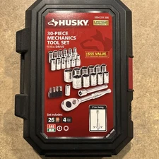 30 PIECE HUSKY 1/4"-INCH -IN DRIVE SOCKET WRENCH SET