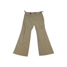Vintage Y2K American Eagle Low Rise Wide Leg Pants Tan Belted Womens Streetwear