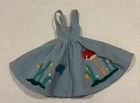 Vintage Barbie Doll Friday Night Date #979 Jumper Dress Blue Petticoat