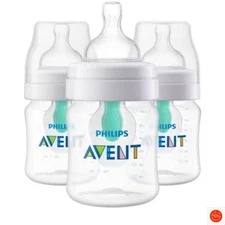 Philips Avent 3pk Anti-Colic Baby Bottle with AirFree Vent - Clear - 4oz