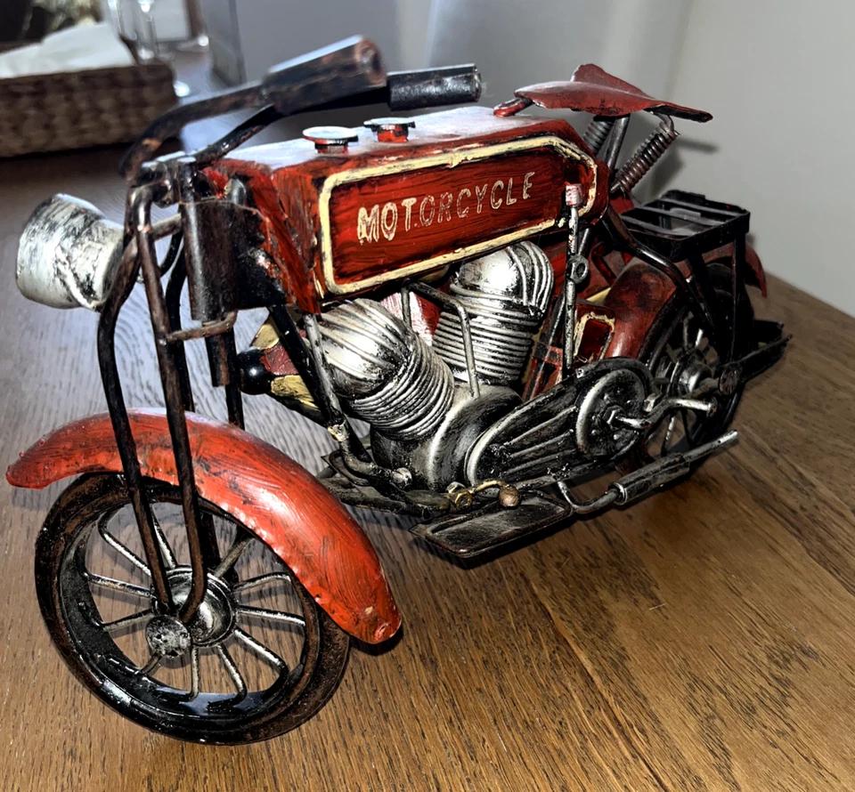 MODELLO MOTO SIDECAR METALLO VINTAGE - Immagine 4 di 4