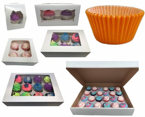 Premium Windowed Cupcake Boxes for 1, 2, 4, 6, 12 & 24 With FREE CAKE CASES - Picture 23 of 28