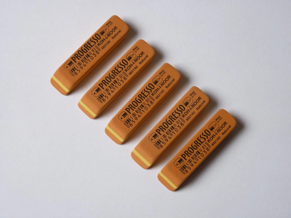 KOH-I-NOOR Radiergummi "Progresso" Zeichenbedarf, Radierer, Zeichnen 5 Stück
